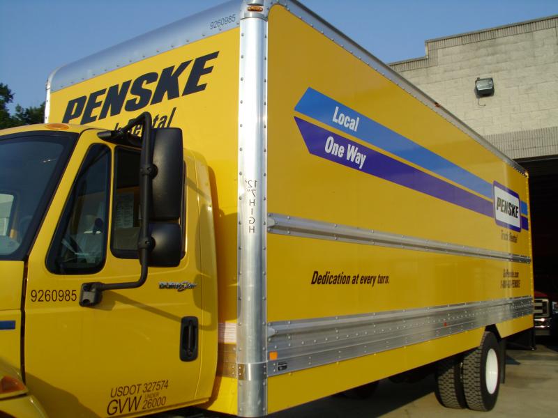 24' Penske Rental Dry Freight Box Decal Kit